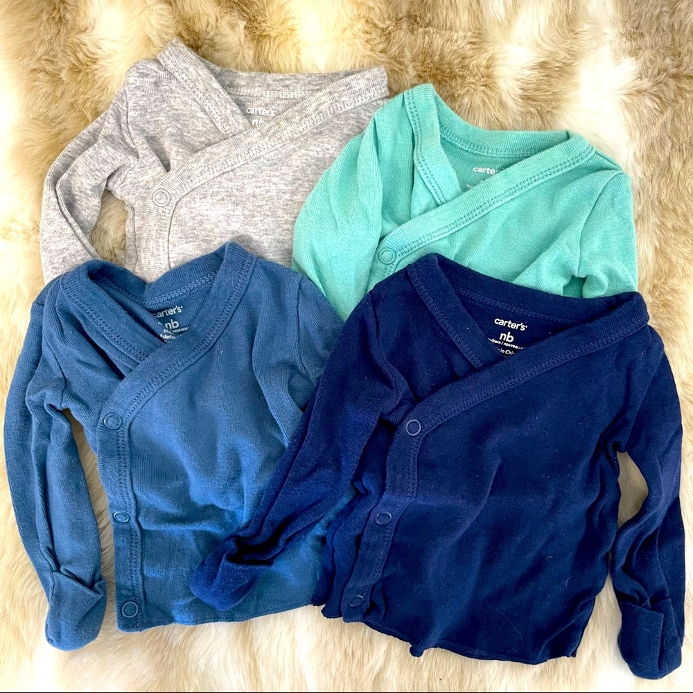 4-Pack Long-Sleeve Side-Snap Tees